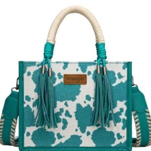 Wrangler Turquoise and Cream Satchel
